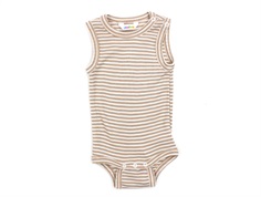 Joha rosa brown stripe body merino wool/silk